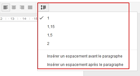 Dcouverte du menu Format de Google Documents