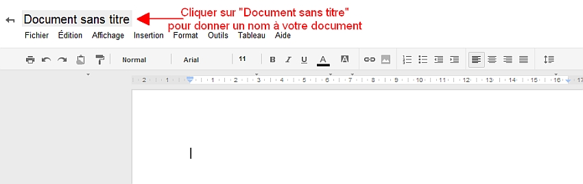 Donner un nom au document