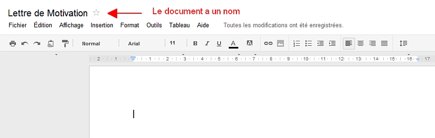 Le document a un nom