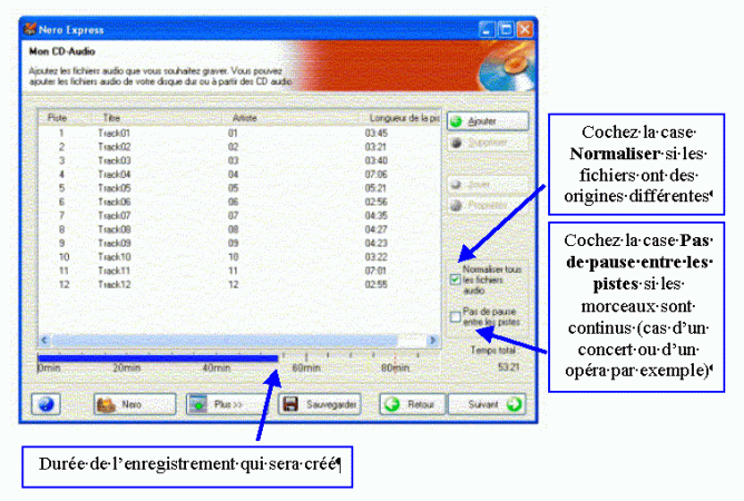 Fichiers prts  graver