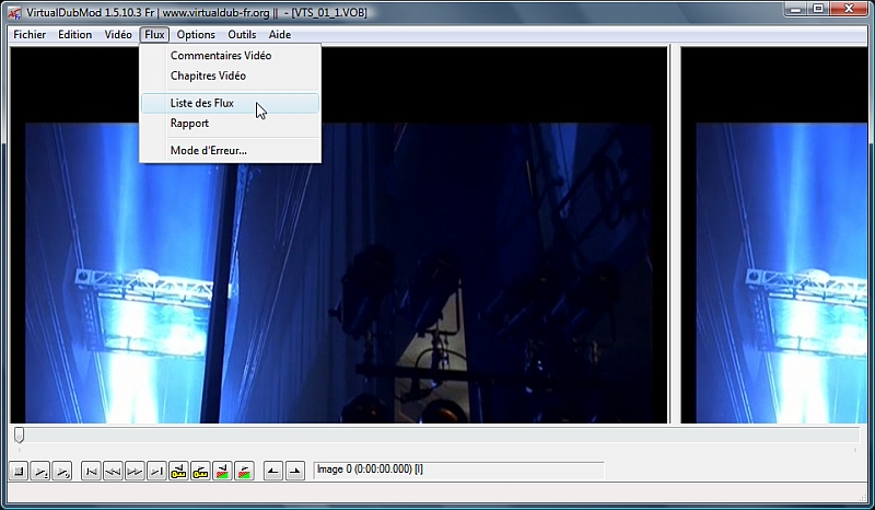 VirtualDubMOD - Liste des Flux