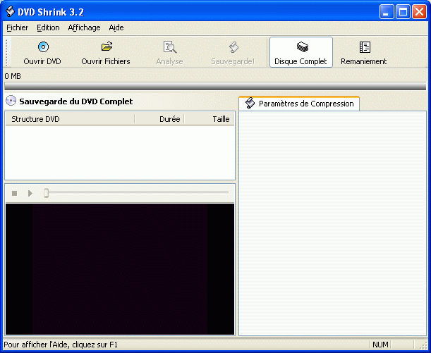 Interface DVD Shrink