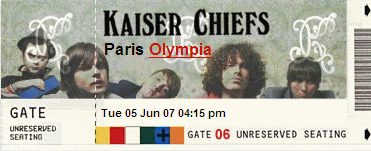 Kaiser Chiefs  l'Olympia